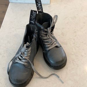 Dr. Martens kids gray boots